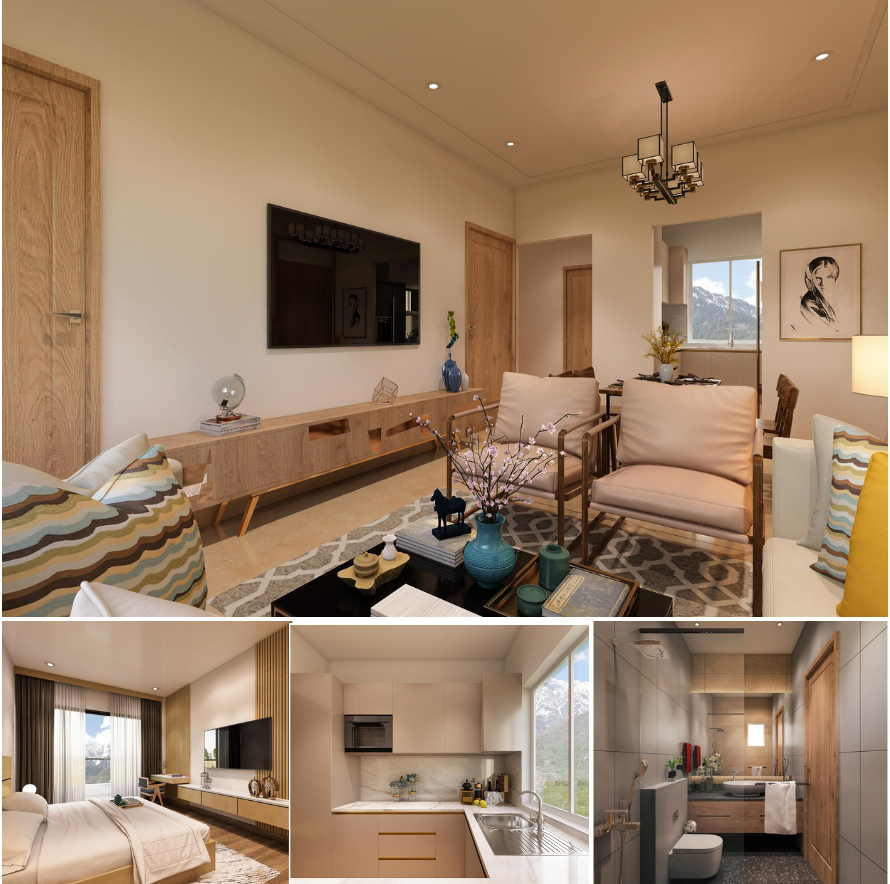 3 BHK apartment layout at Tara Devi's Enclave Phase-1